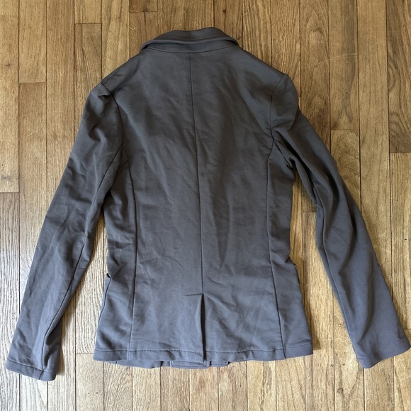 Anthropologie Piko 1988 Gray Blazer L Cotton Casual‎ 3-Button Chic - Picture 6 of 9